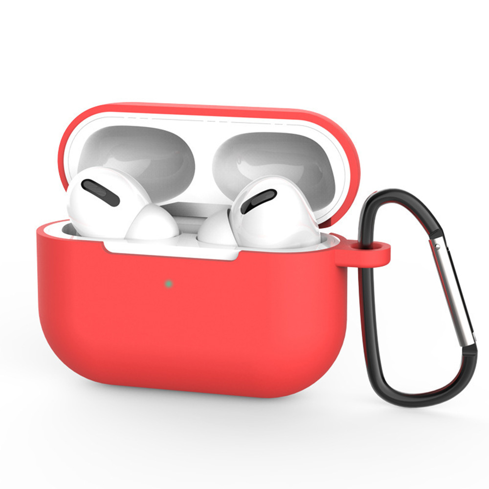 Techsuit silikonové pouzdro pro AirPods Pro 3 hladký ultratenký materiál červená