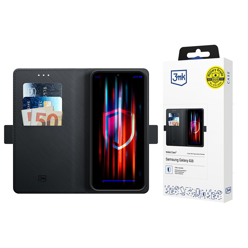 Pouzdro na peněženku 3mk Samsung Galaxy A16 4G A16 5G černé