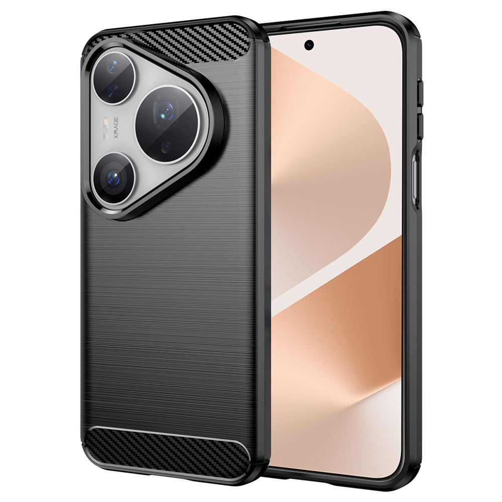Techsuit Carbon Silicone pro Huawei Pura 80 Pro 80 Ultra černý