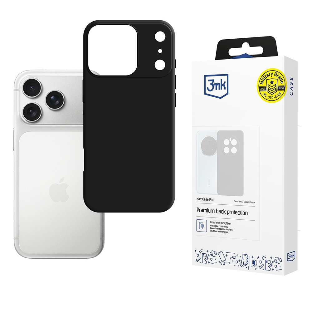 3mk Matt Case Pro pro iPhone 17 Pro černý