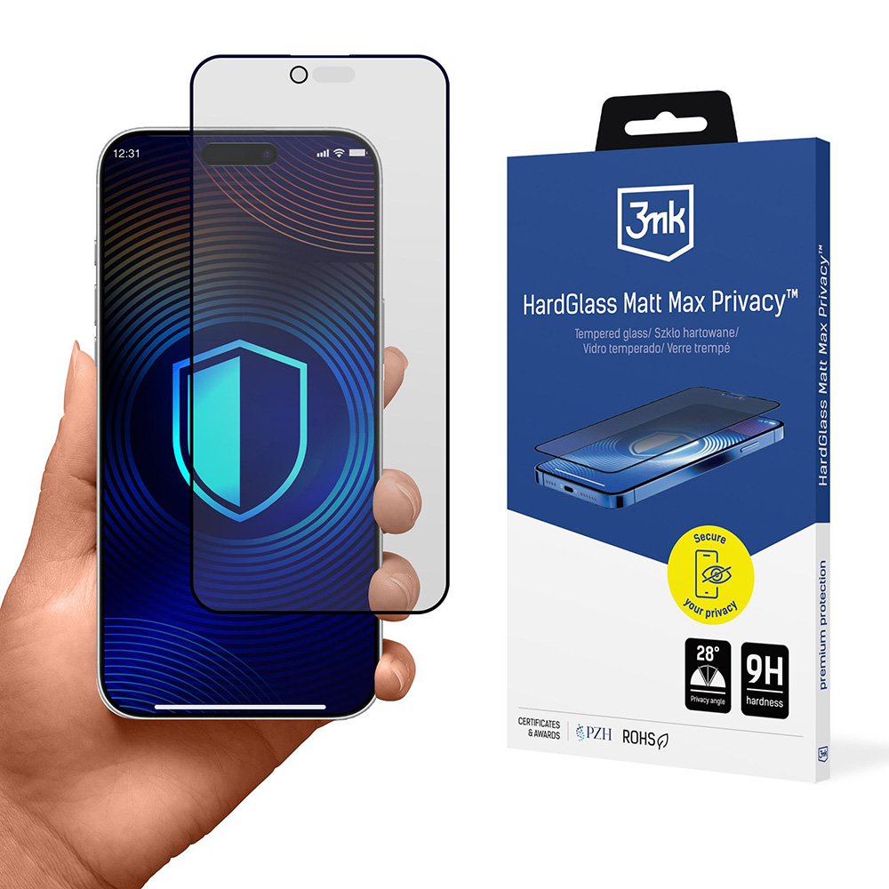 3mk HardGlass Matt Max Tvrzené Sklo iPhone 17 Air Soukromí