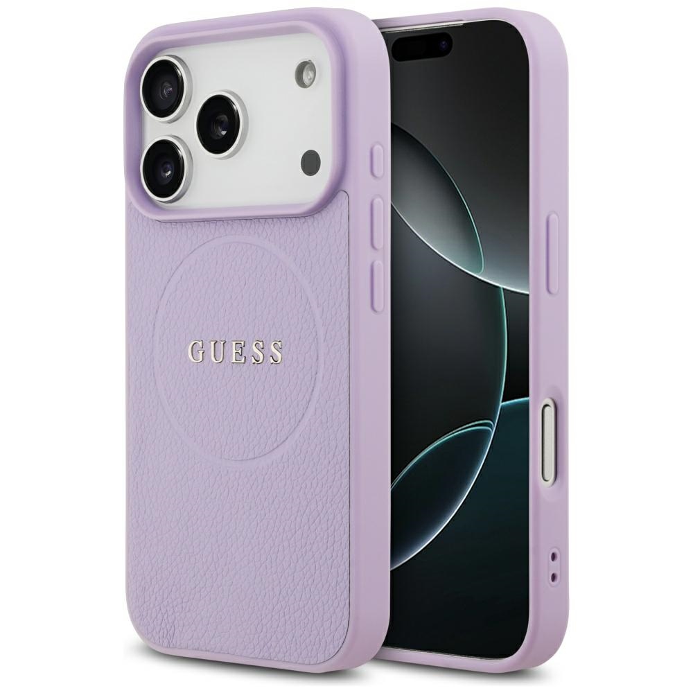 Guess Grained Gold Ring MagSafe iPhone 17 Pro Max fialová