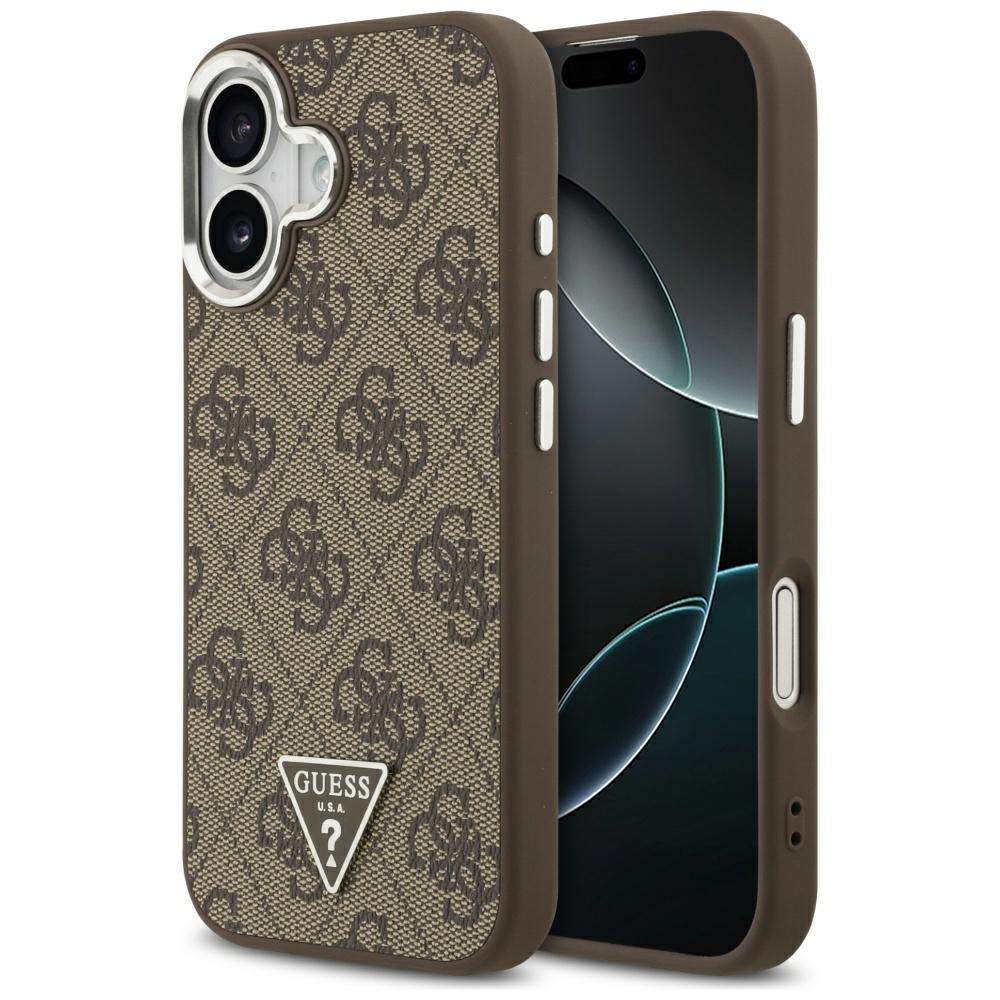 Guess Hardcase 4G Triangle Logo MagSafe iPhone 17 hnědý