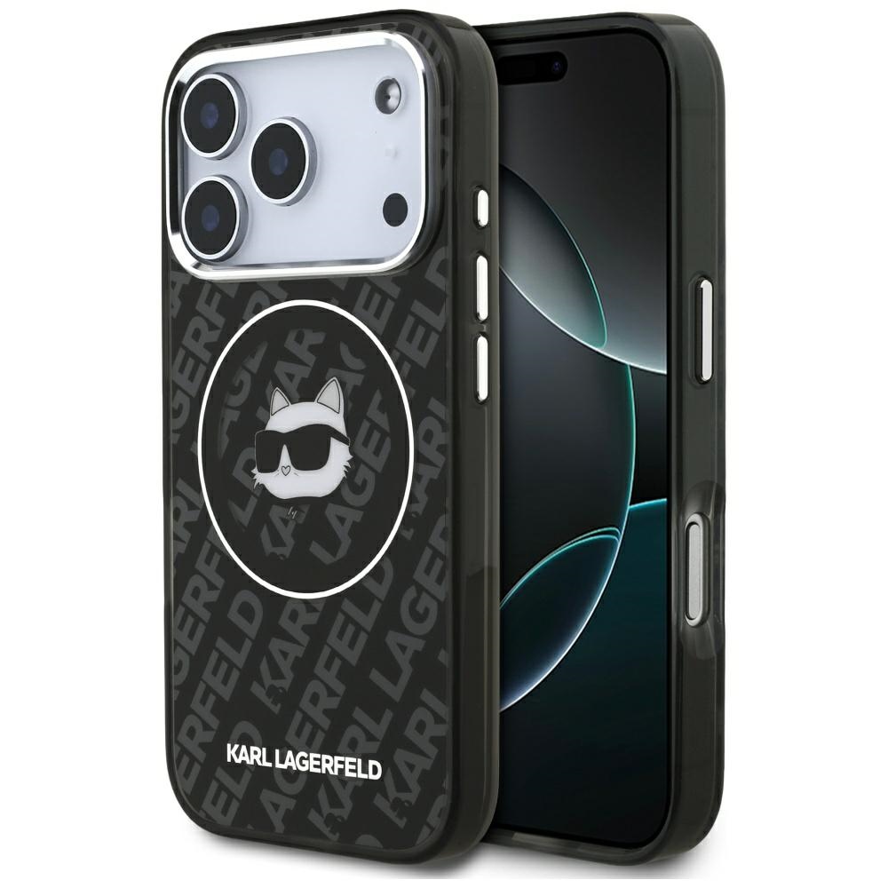 Karl Lagerfeld IML MagSafe iPhone 17 Pro Černá Choupette's Head
