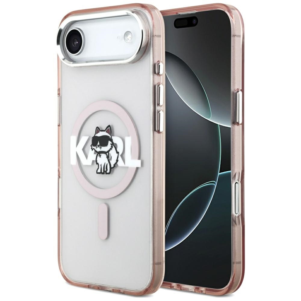 Karl Lagerfeld IML MagSafe Sketch Logo iPhone 17 Air Růžová Choupette