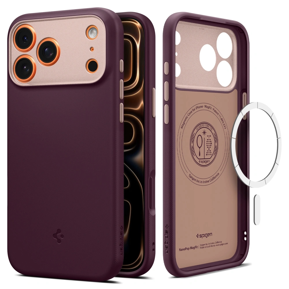 Spigen Caseology Nano Pop MagSafe iPhone 17 Pro v barvě burgundská fazole