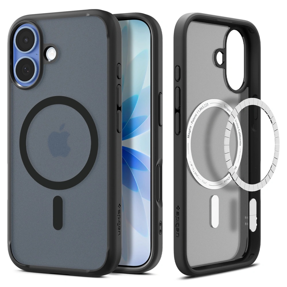 Spigen Ultra Hybrid MagSafe pro iPhone 17 v černé barvě Frost