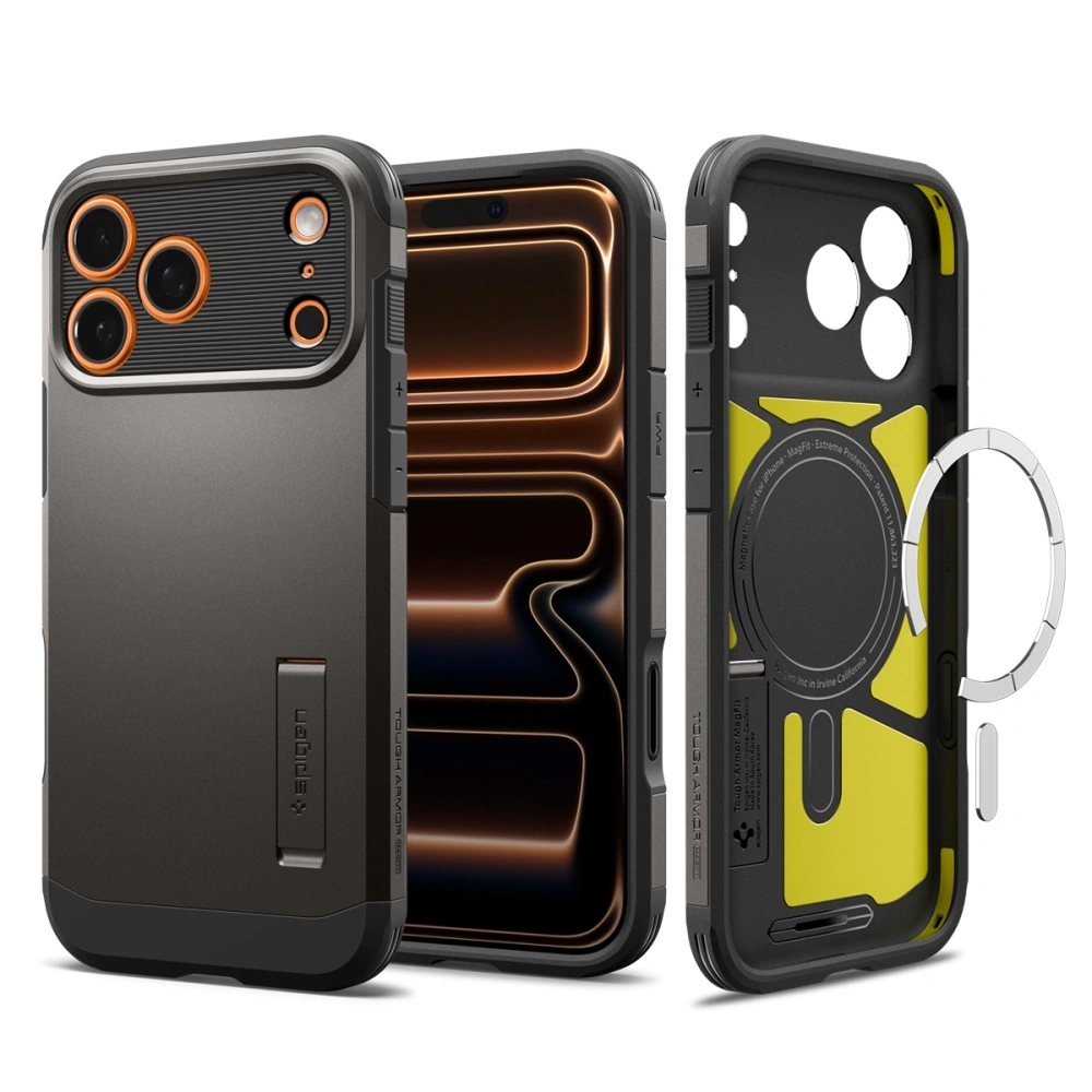 Spigen Tough Armor "T" MagSafe pro iPhone 17 Pro v barvě gunmetal