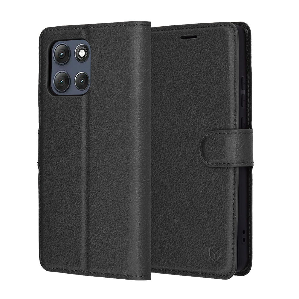 Pouzdro Techsuit Leather Folio pro Motorola Moto G86 Power černé