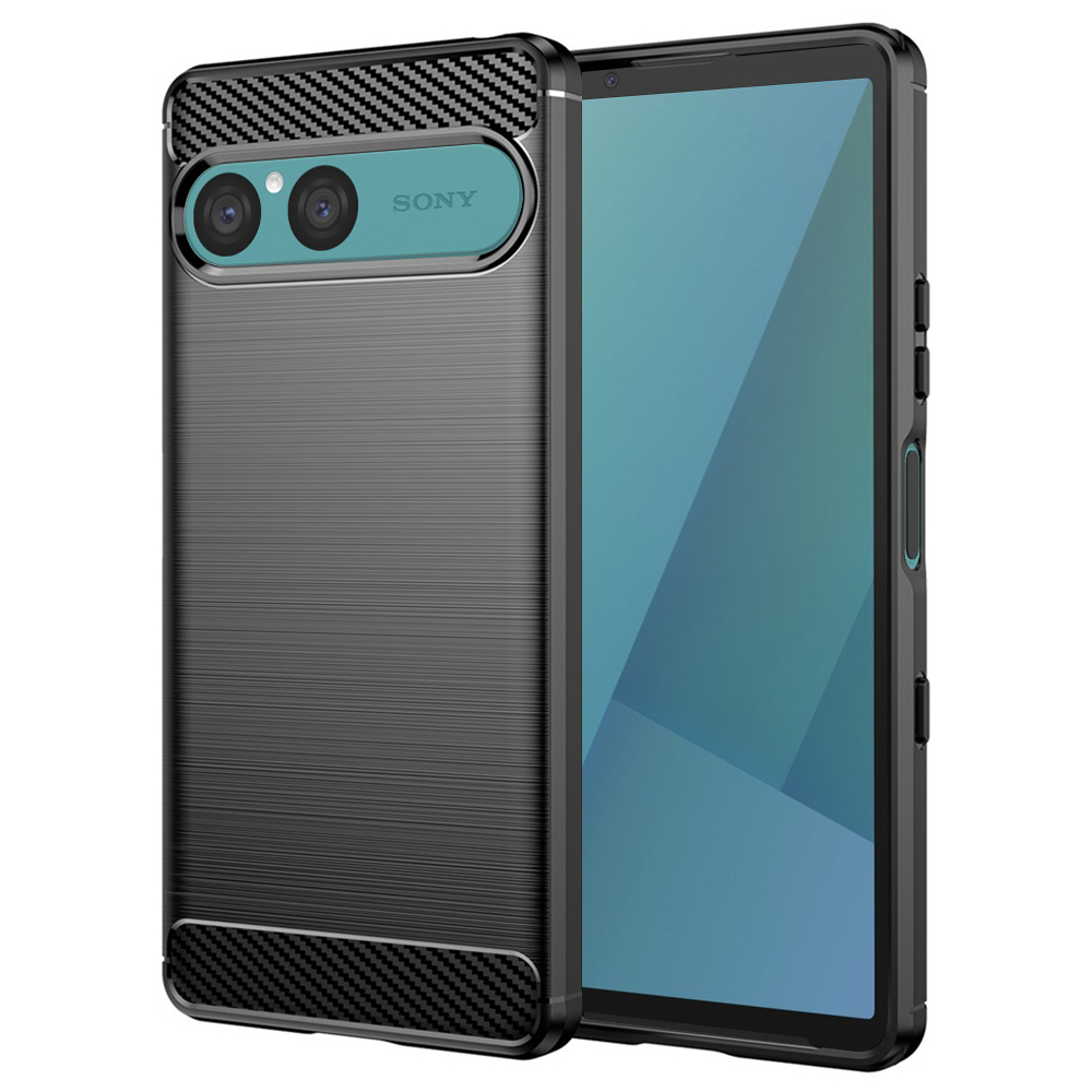 Pouzdro Techsuit Carbon Silicone pro Sony Xperia 10 VII černé