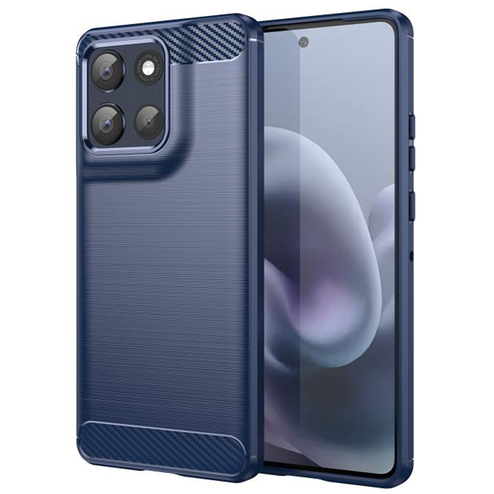Techsuit Carbon Silicone pro Motorola Moto G86 modrá
