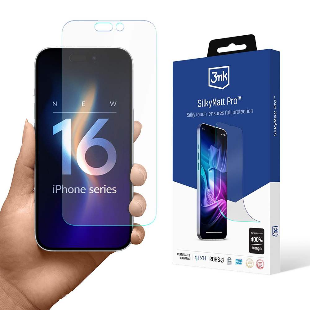 3mk Silky Matt Pro Ochranná fólie iPhone 16 Průhledná