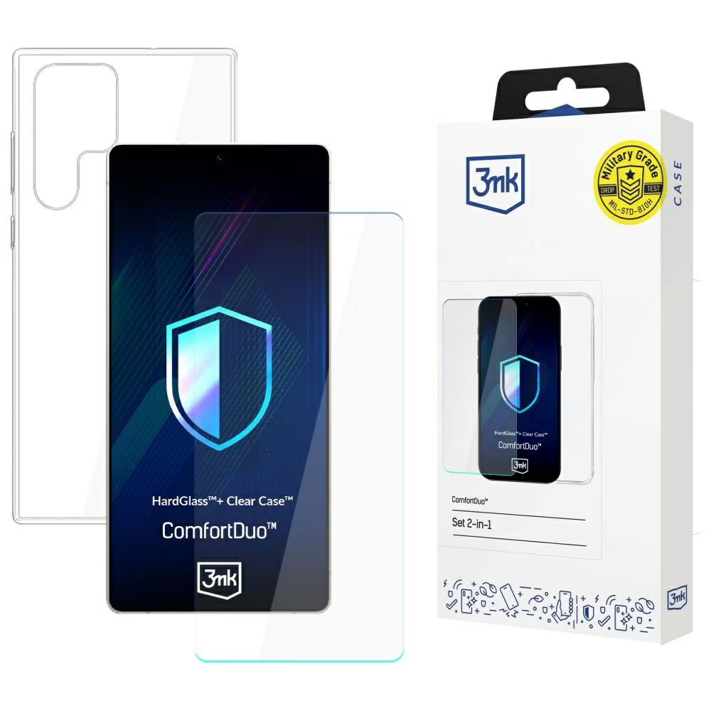 3mk ComfortDuo sklo a pouzdro Samsung Galaxy S25 Ultra průhledné