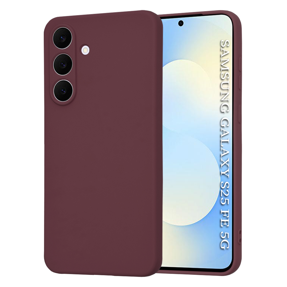 Techsuit SoftFlex pro Samsung Galaxy S25 FE švestkově červený