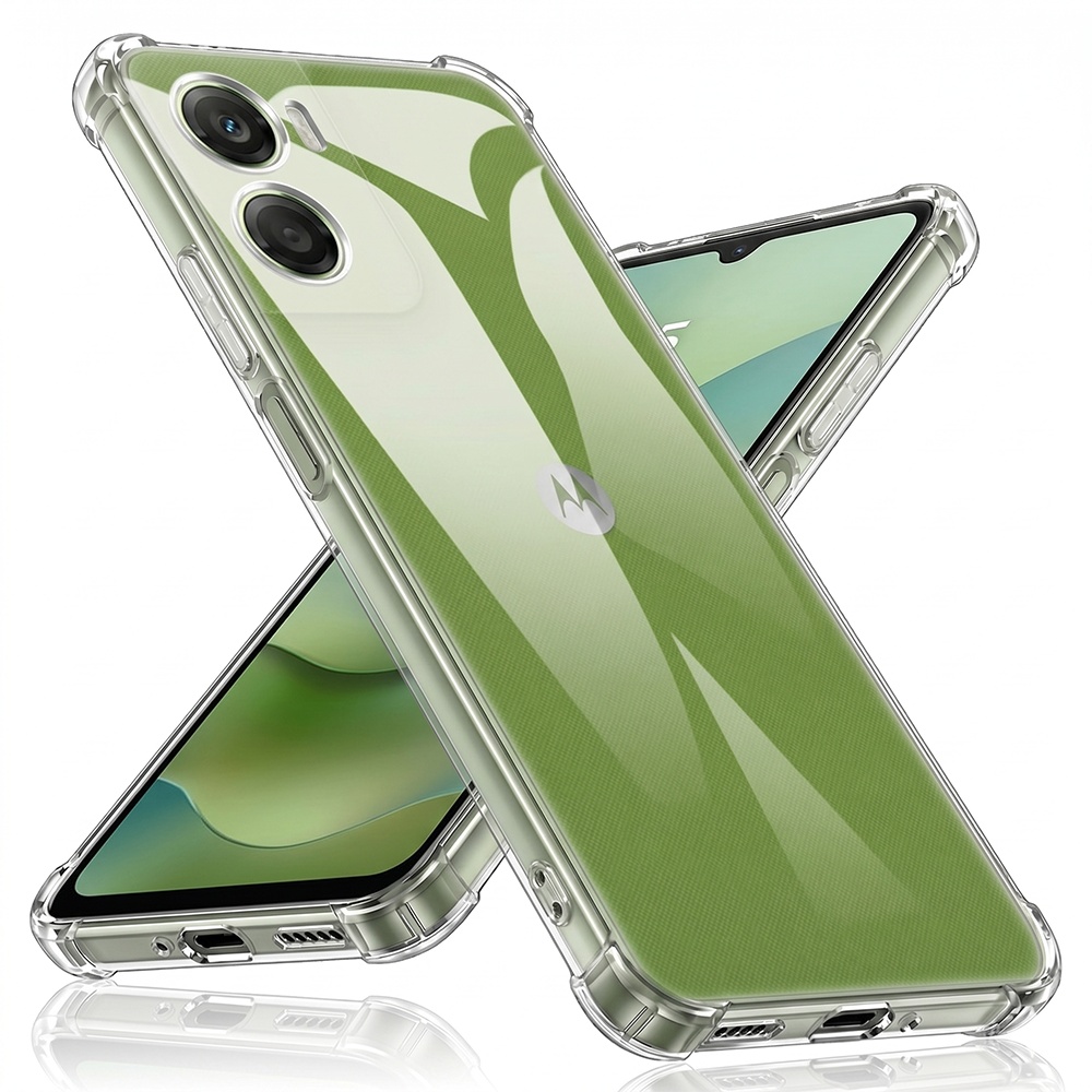 Techsuit Shockproof průhledný silikonový obal Motorola Moto G06 průhledný