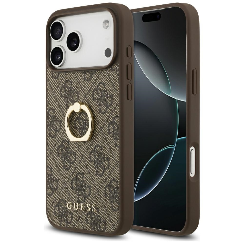 Guess Hardcase 4G Ring Stand GUHCP17X4GMRBR iPhone 17 Pro Max hnědý