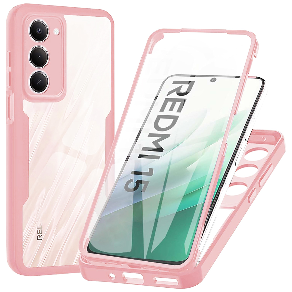 Techsuit ColorVerse 360 Series + Ochranná fólie Xiaomi Redmi 15 4G / 5G Růžová