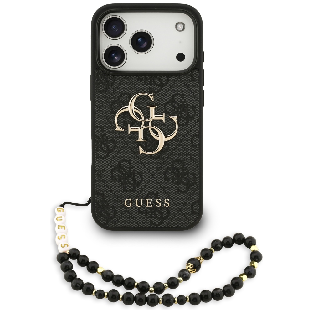 Guess Hardcase 4G Classic Logo s popruhem iPhone 17 Pro černá