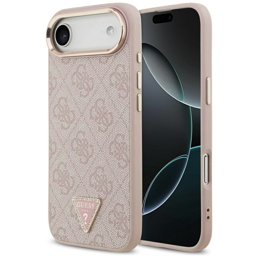 Guess Hardcase 4G Triangle Logo MagSafe iPhone 17 Air růžová
