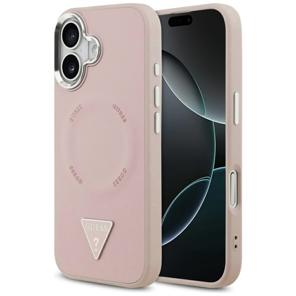 Guess Hardcase Triangle Logo MagSafe iPhone 17 růžová