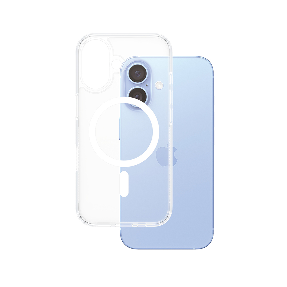 PanzerGlass® HardCase bílý MagSafe Series iPhone 16 průhledný