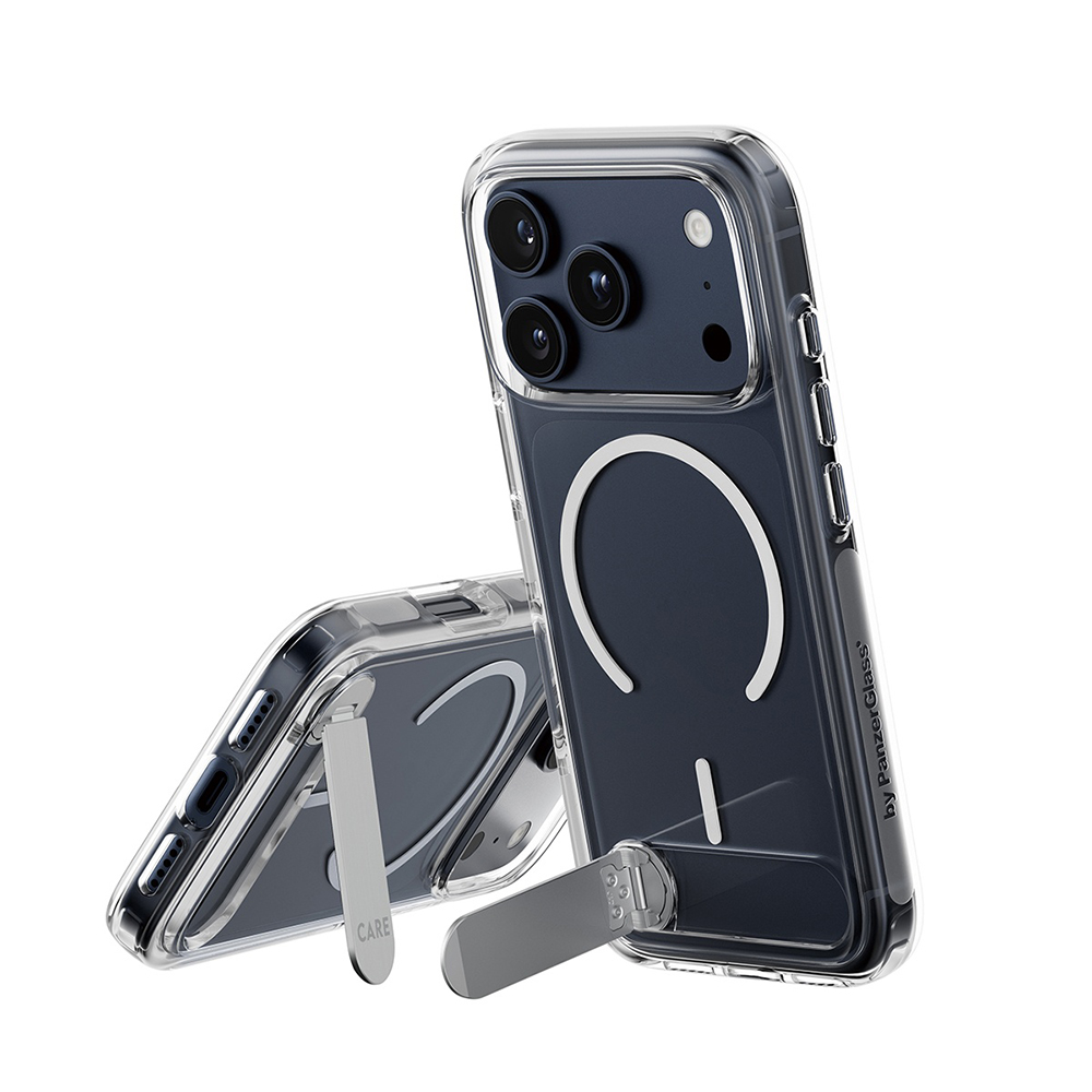 PanzerGlass® CARE Feature Kickstand MagSafe iPhone 17 Pro průhledný