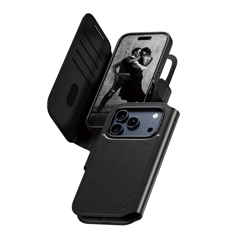 Pouzdro PanzerGlass® CARE MagSafe Tango Two-in-One Wallet iPhone 17 Pro černé