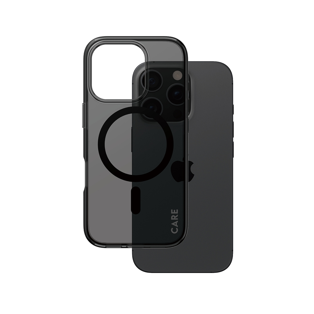 PanzerGlass® CARE Flagship Urban Combat černý MagSafe iPhone 16 Pro kouřový