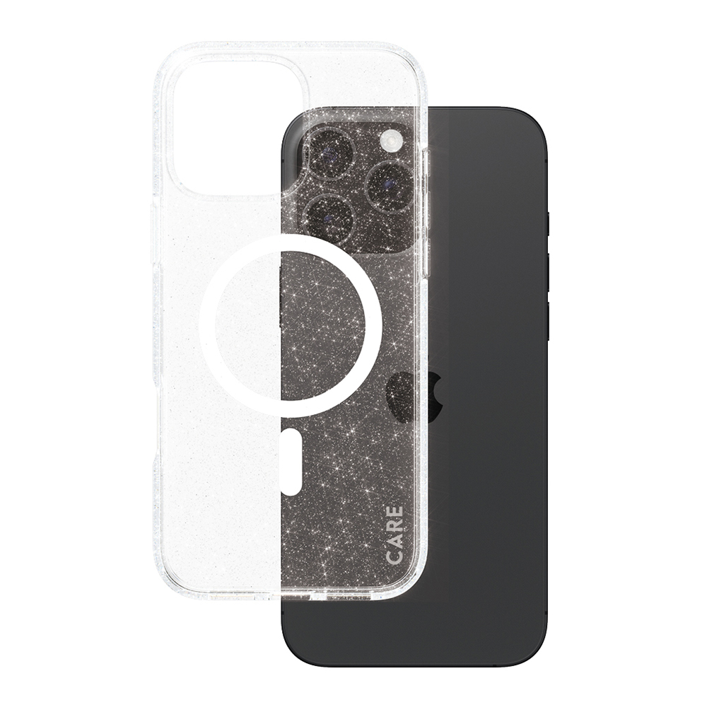 PanzerGlass® CARE Flagship Urban Combat Star Lit bílý MagSafe iPhone 16 Pro Max průhledný
