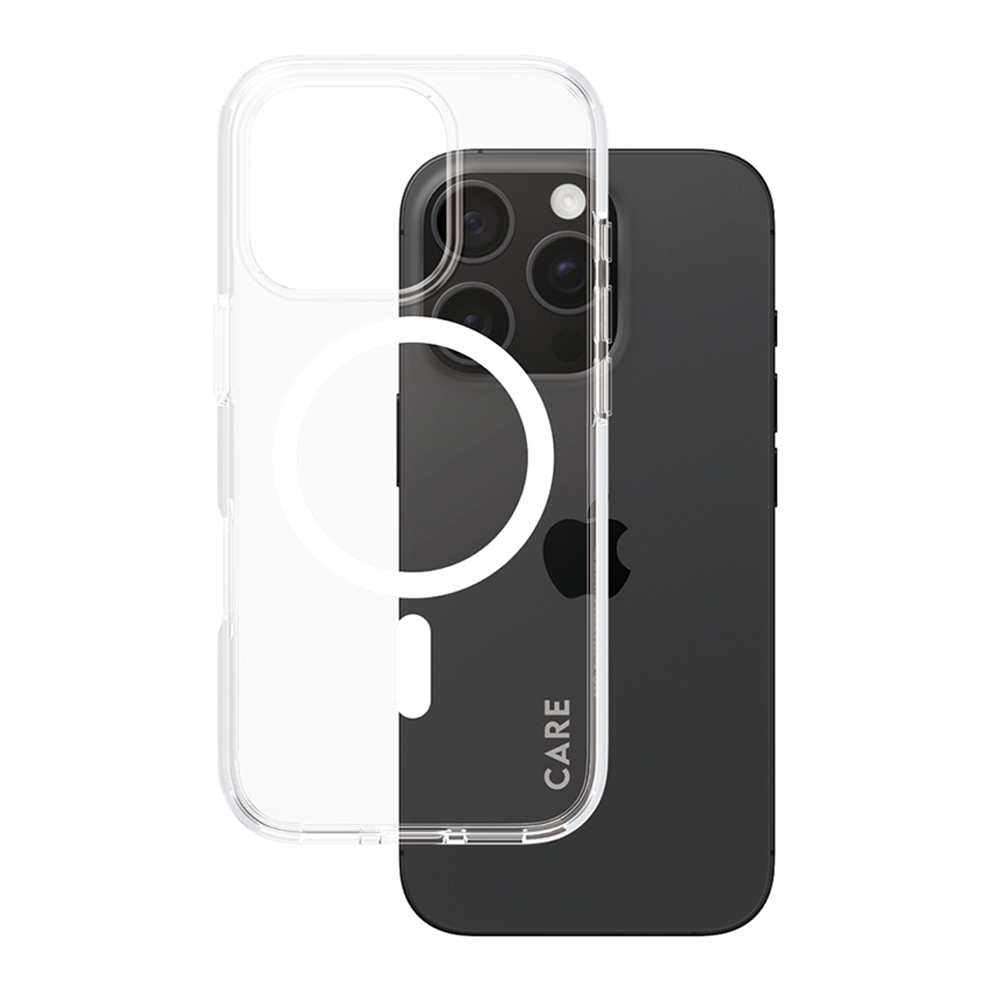 PanzerGlass® CARE Flagship Urban Combat bílý MagSafe iPhone 16 Pro průhledný