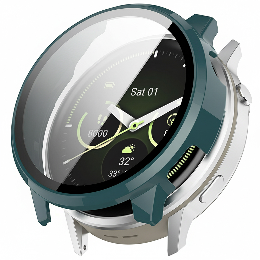 Techsuit Defense360 Pro s ochranným sklem Garmin Venu 4 41mm tmavý tyrkys