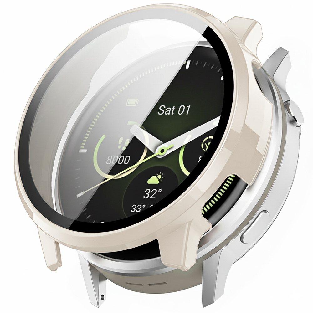 Techsuit Defense360 Pro s ochranným sklem Garmin Venu 4 45mm béžová