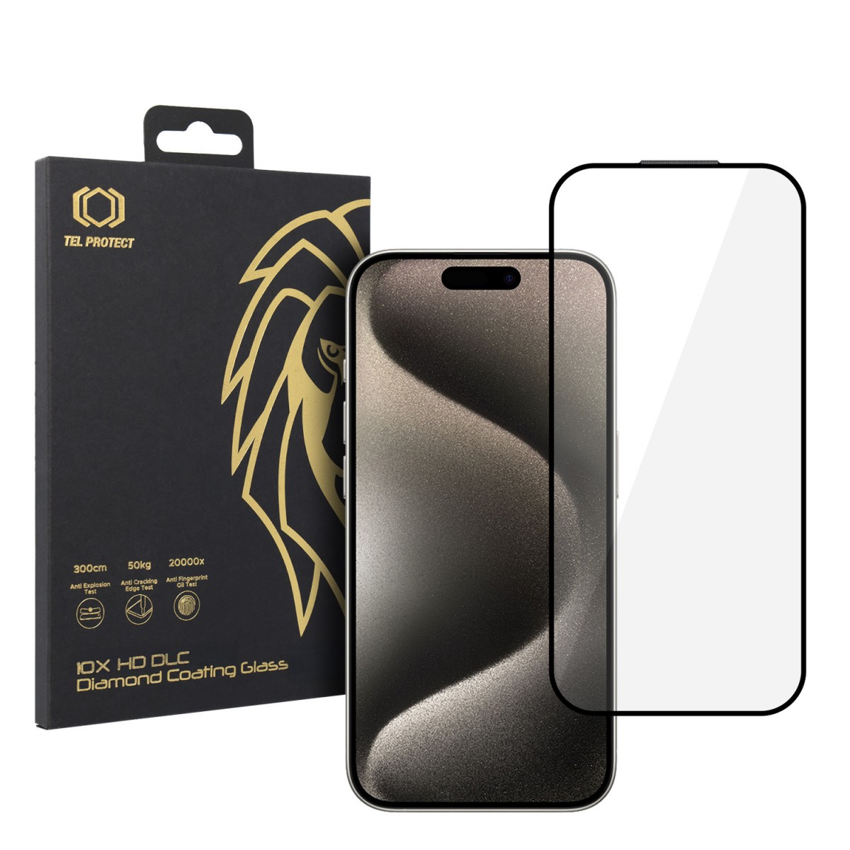 Tvrzené sklo Tel Protect 10X HD DLC Diamond Coating pro iPhone 15 Pro