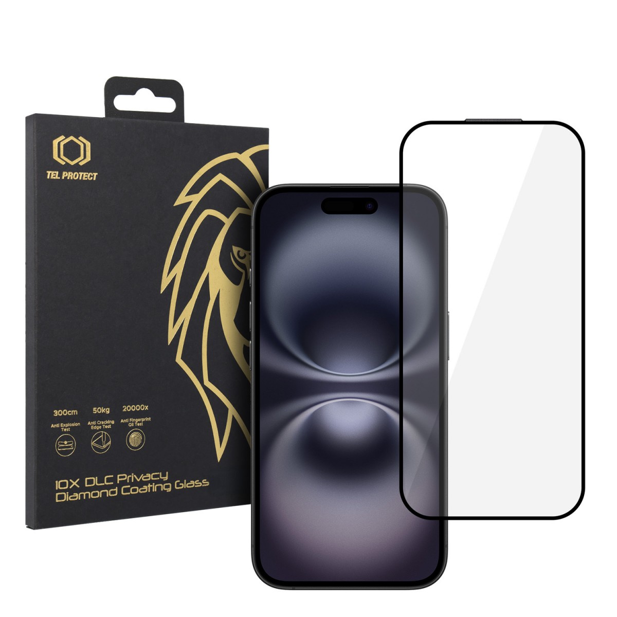 Tvrzené sklo Tel Protect 10X HD DLC Diamond Coating pro iPhone 16