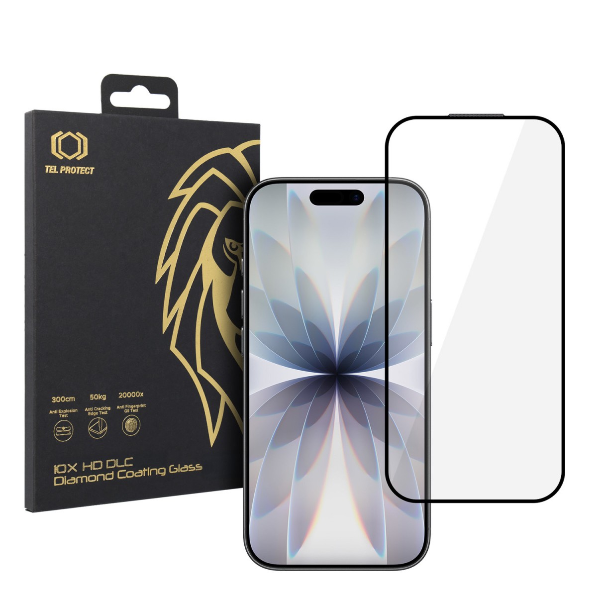 Tvrzené sklo Tel Protect 10X HD DLC Diamond Coating pro iPhone 16 Pro-17
