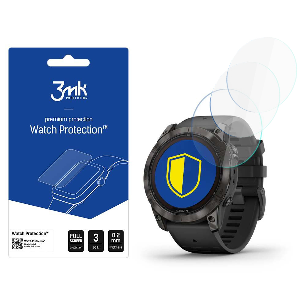 3mk FlexibleGlass 3 balení Garmin Fenix 7X Pro Solar čiré