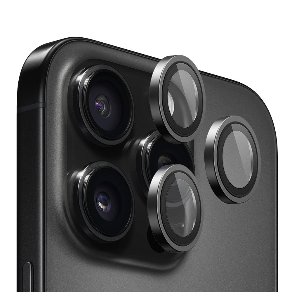 Blueo originální kovová ochrana objektivu iPhone 16 Pro 16 Pro Max černý Titanium