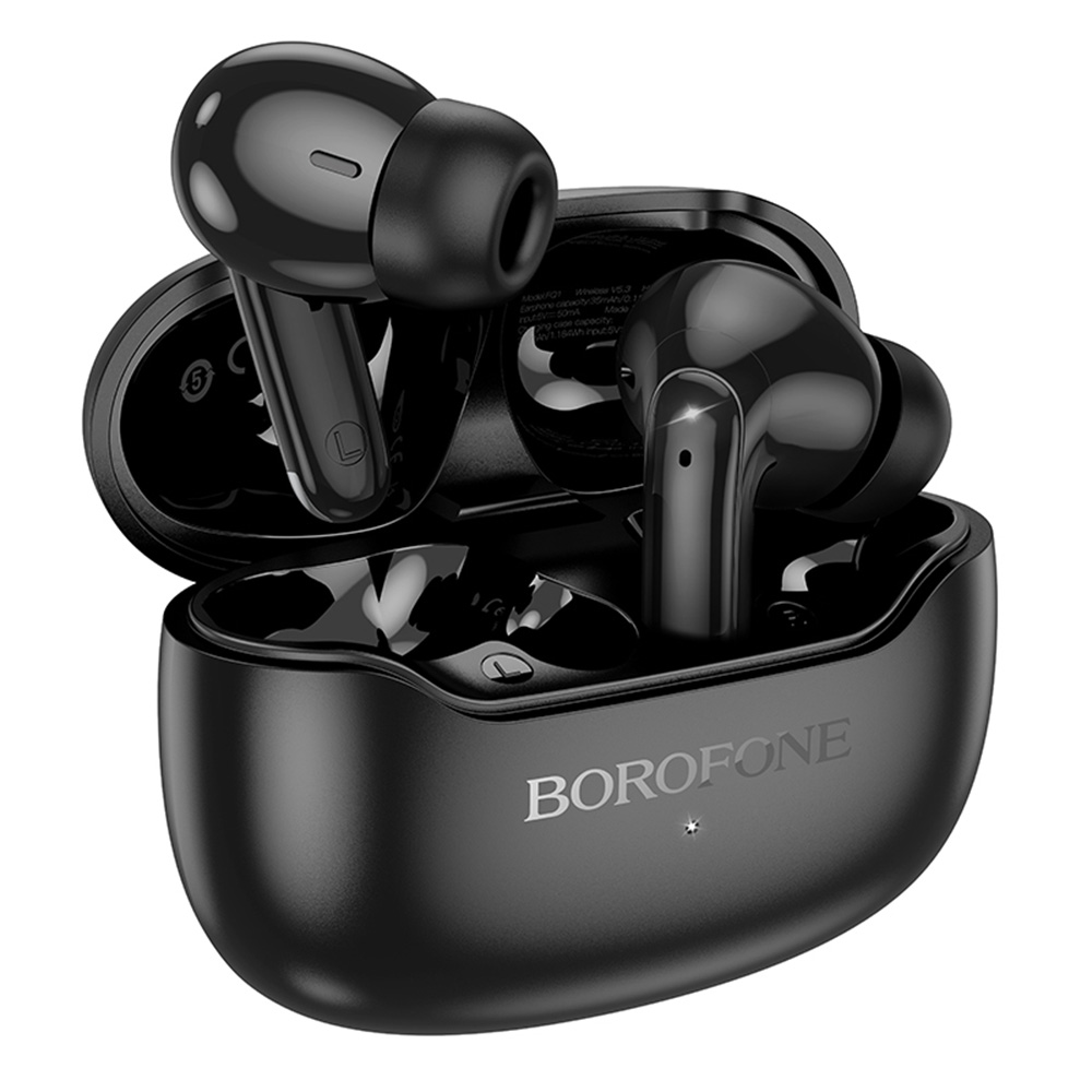Borofone bezdrátová sluchátka Shine FQ1 Bluetooth V5.4 TWS černá