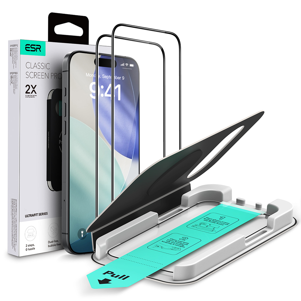ESR Tvrzené sklo UltraFit 2 kusy iPhone 17 Air čiré