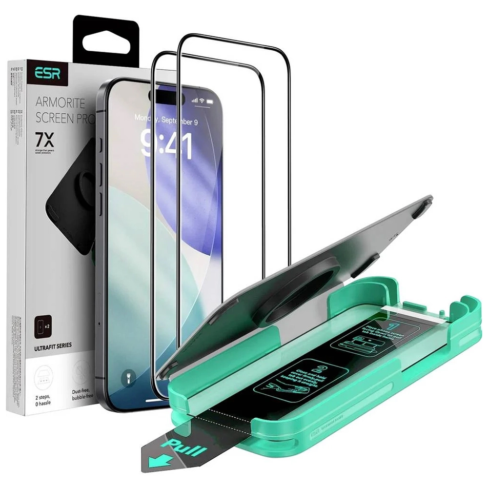ESR Armorite UltraFit ochranné sklo pro iPhone 17 Pro průhledné (2 kusy)