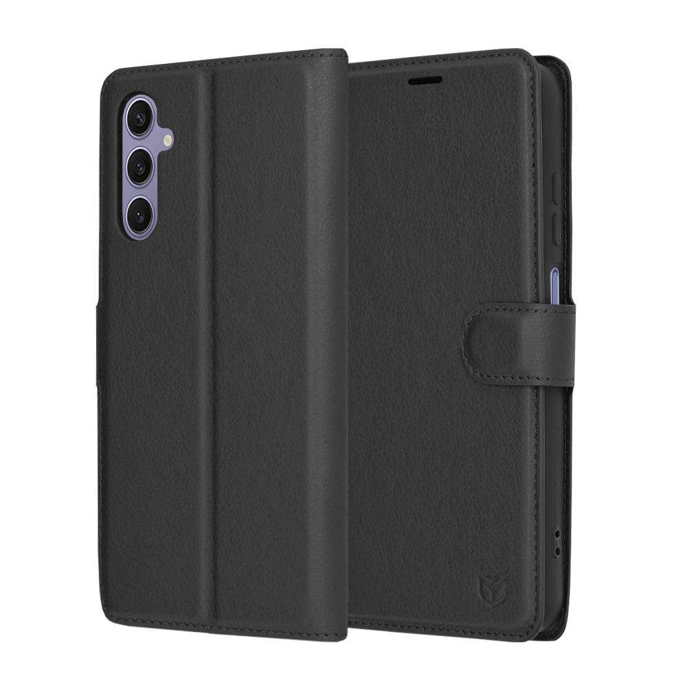 Techsuit kožené folio pro Samsung Galaxy S24 černé