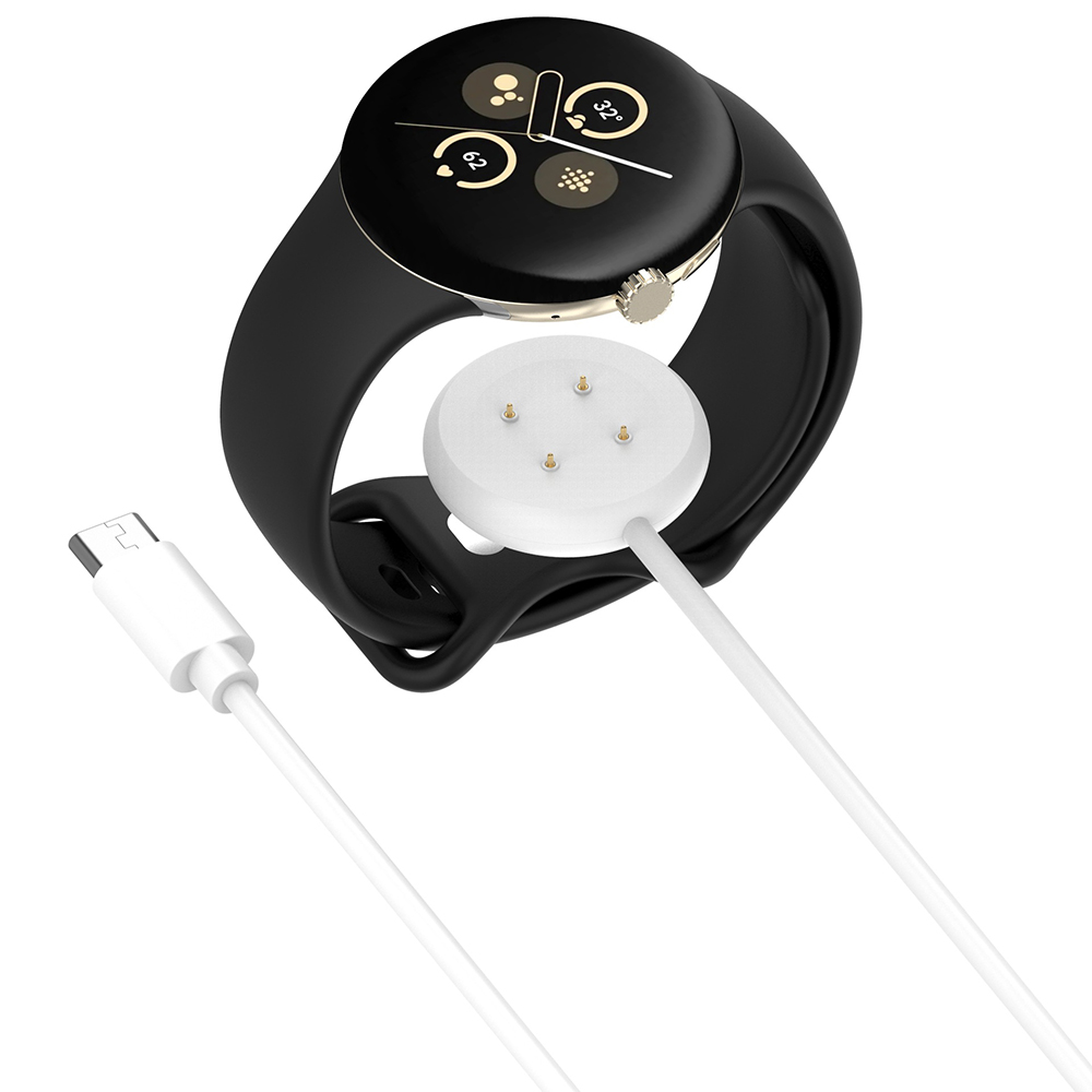 Techsuit bezdrátový nabíjecí kabel THC5 pro Google Pixel Watch 3 2 Fitbit Ace LTE Type-C bílý