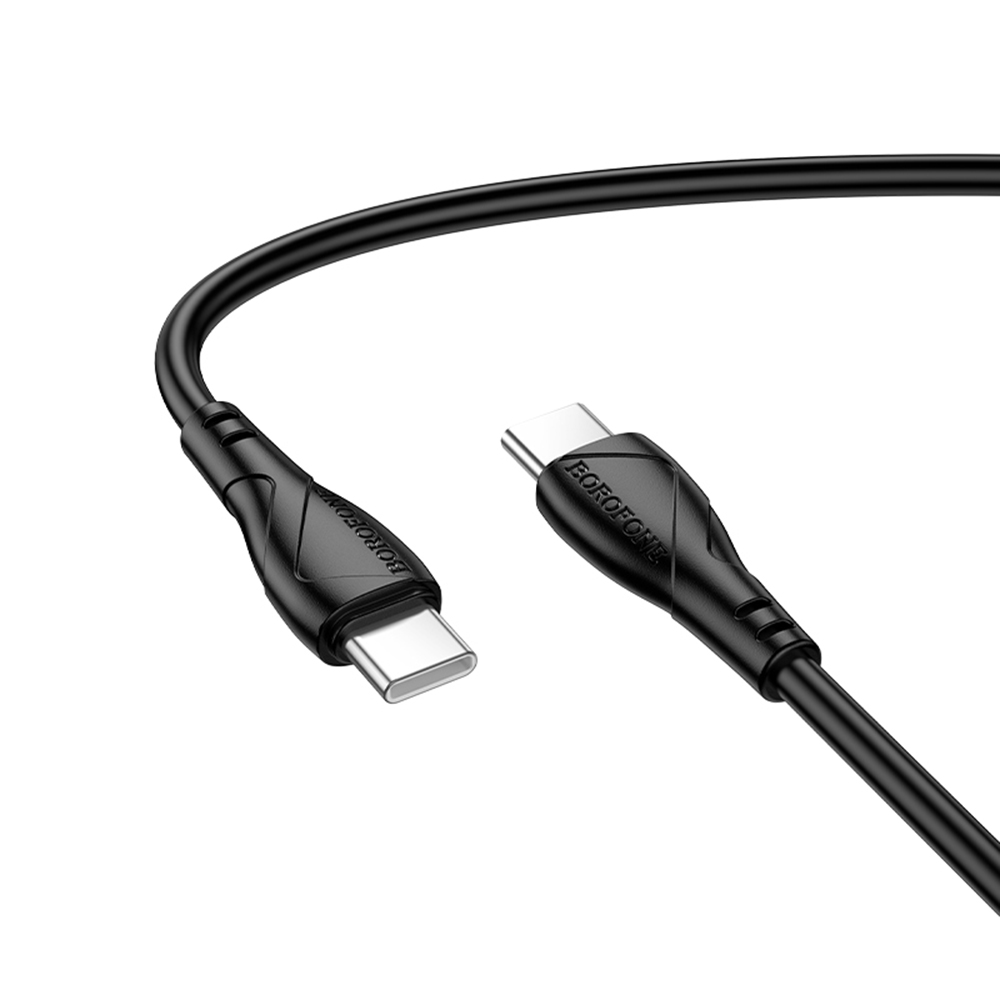 Borofone datový kabel Energy Series BX121 Type-C na Type-C PVC 3A PD 60W 1m černý