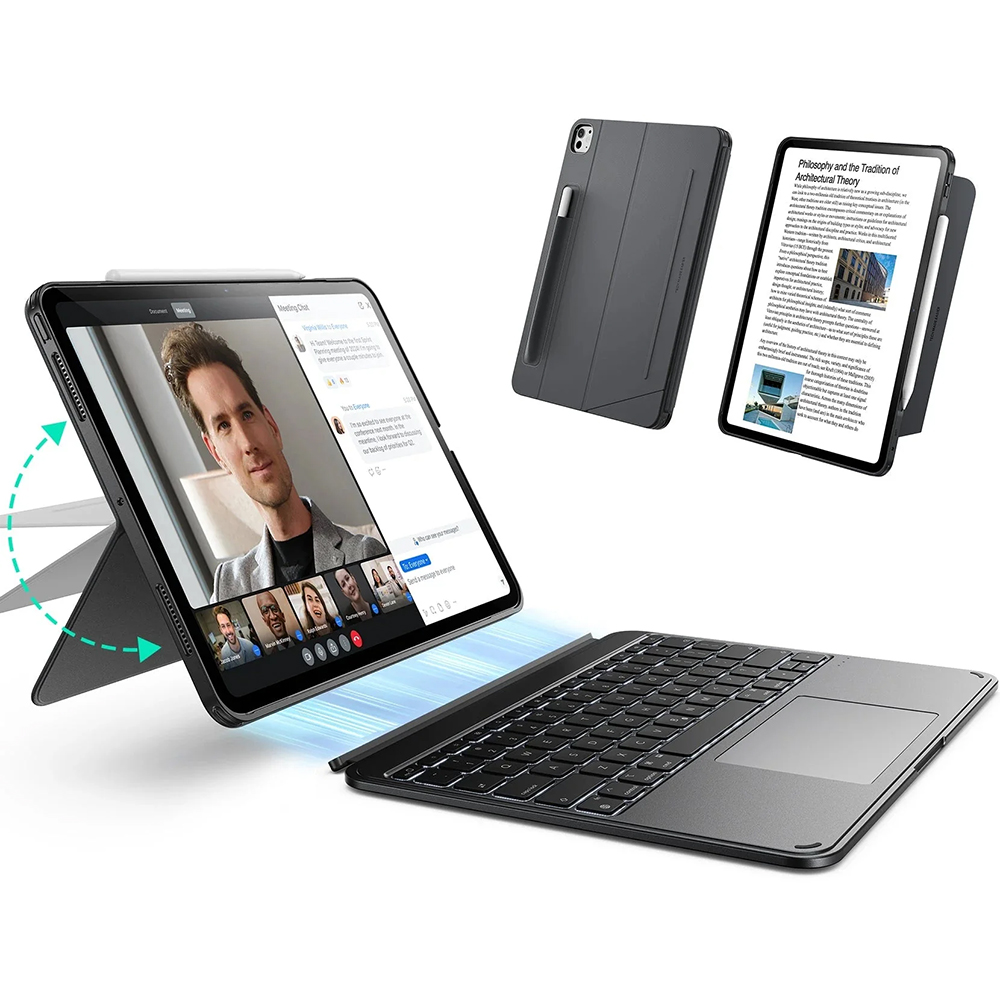 ESR Shift Keyboard Case pro iPad Pro 13 (2024) (2025) tmavě šedá