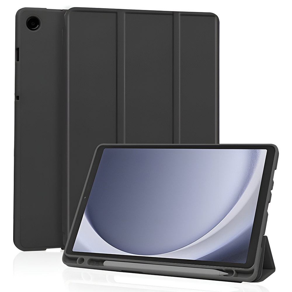 Techsuit Flex Trifold s držákem na tužku pro Samsung Galaxy Tab A11 A9 černý
