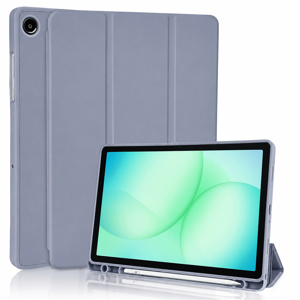 Techsuit Flex Trifold fialové pro Samsung Galaxy Tab A11 Plus A9 Plus s držákem tužky