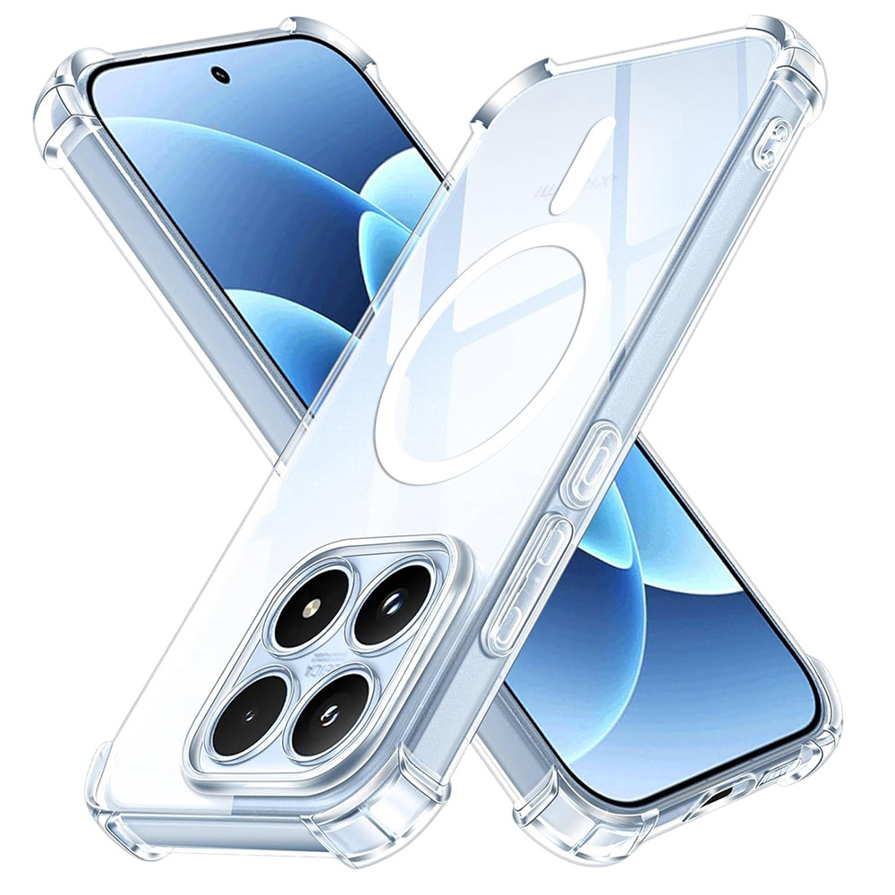 Techsuit Shockproof Clear Silicone MagSafe Xiaomi 17 čirý