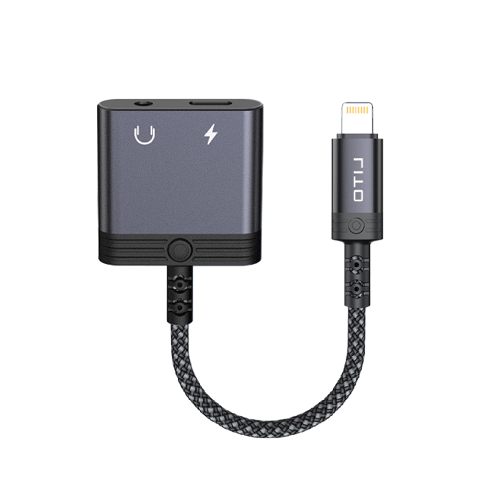 Lito audio adaptér LA04L lightning na jack 3.5mm černý