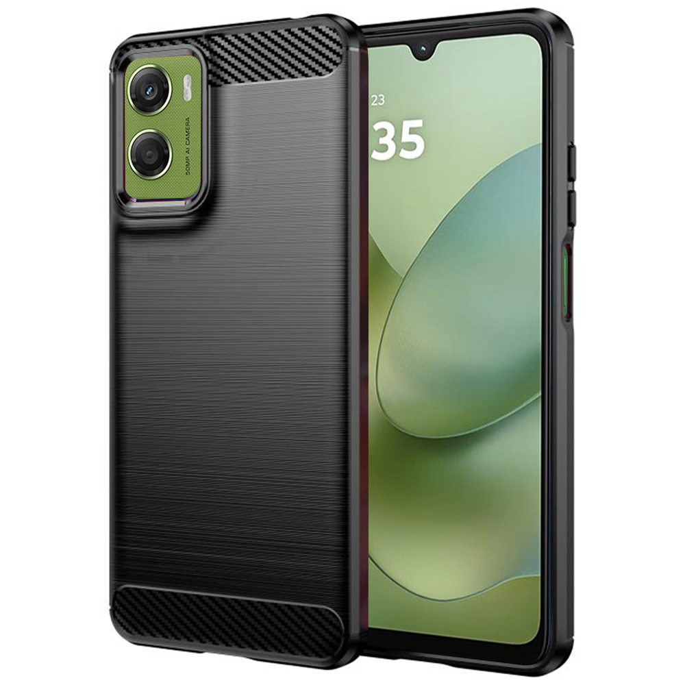 Techsuit Carbon Silicone pouzdro pro Motorola Moto G06 Power černé