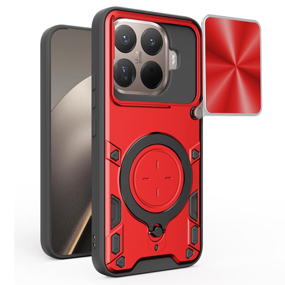 Techsuit CamGuard Pro kryt pro Xiaomi 15T Pro červený